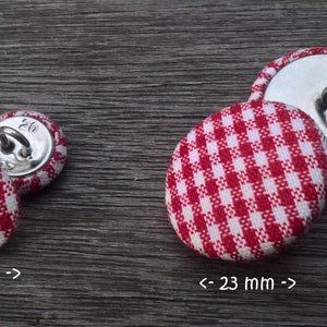 Gingham fabric button image 2