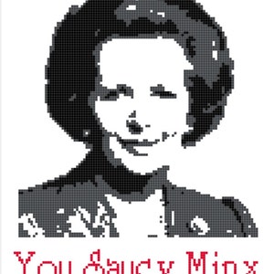 Love Actually Inspired 'You Saucy Minx' Cross Stitch PATTERN
