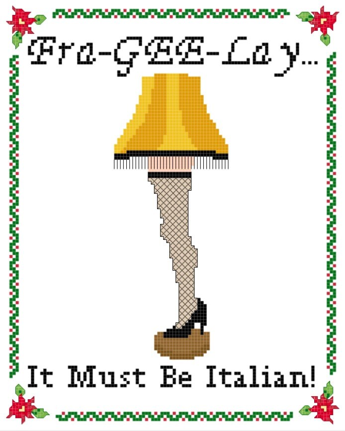 A Christmas Story Leg Lamp Inspired Cross Stitch PATTERN - Etsy