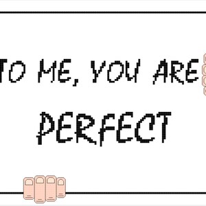 Love Actually Inspired &#39;To Me You Are Perfect&#39; Cross Stitch PATTERN