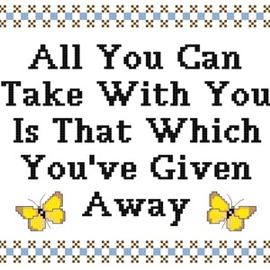 Inspirational It&#39;s A Wonderful Life Inspired Cross Stitch PATTERN