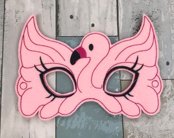 Felt Flamingo Mask, Kids Dress Up, Pretend Play