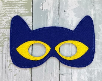 Cool Blue Feline Mask, Child's, Pretend Play, Imagination, Dress Up, Halloween Costume, Toddler, Party, Kids,