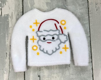 Santa Elf Fleece Doll Sweater, Elf Costume