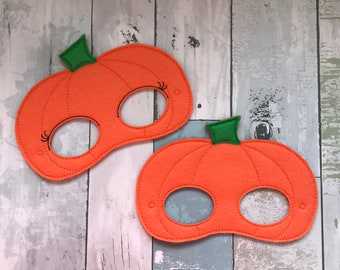 Pumpkin Mask, Child's Mask, Pretend Play, Imagination, Dress Up, Halloween Costume, Photo Booth Prop, Cosplay, Toddler, Party