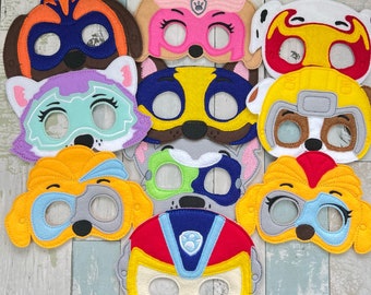 Helpful Strong Pups Felt Play Mask, Helpful Dog Costume, Dress Up