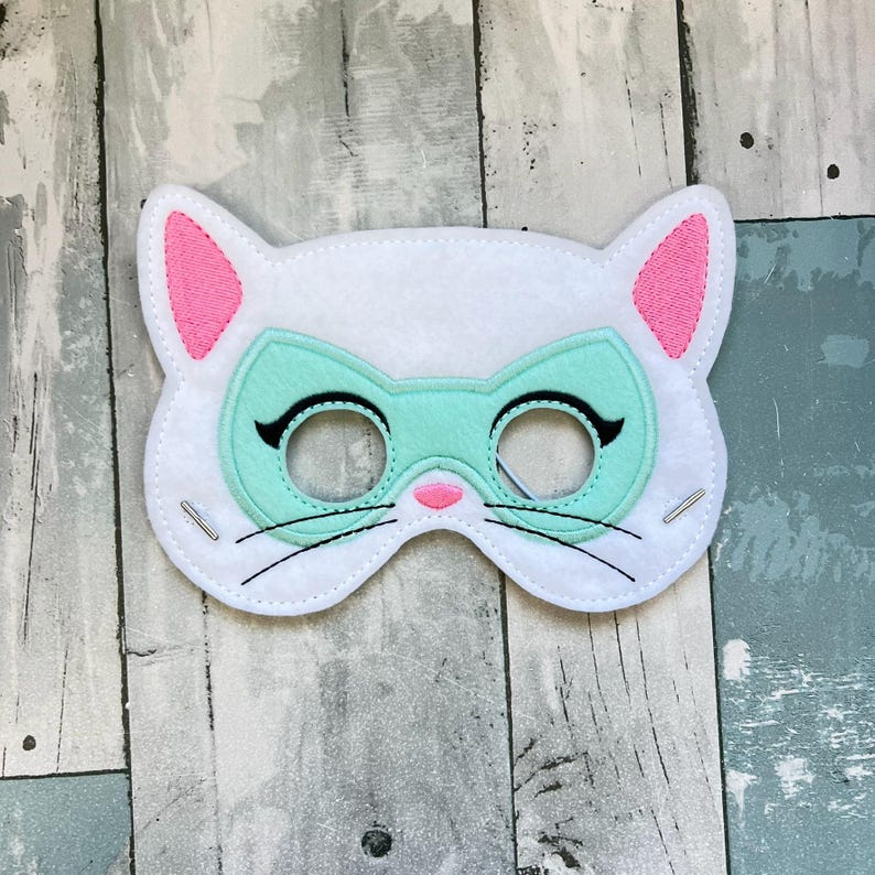 Cats Felt Animal Masks, Dress Up, Pretend Play Costume Bitsy