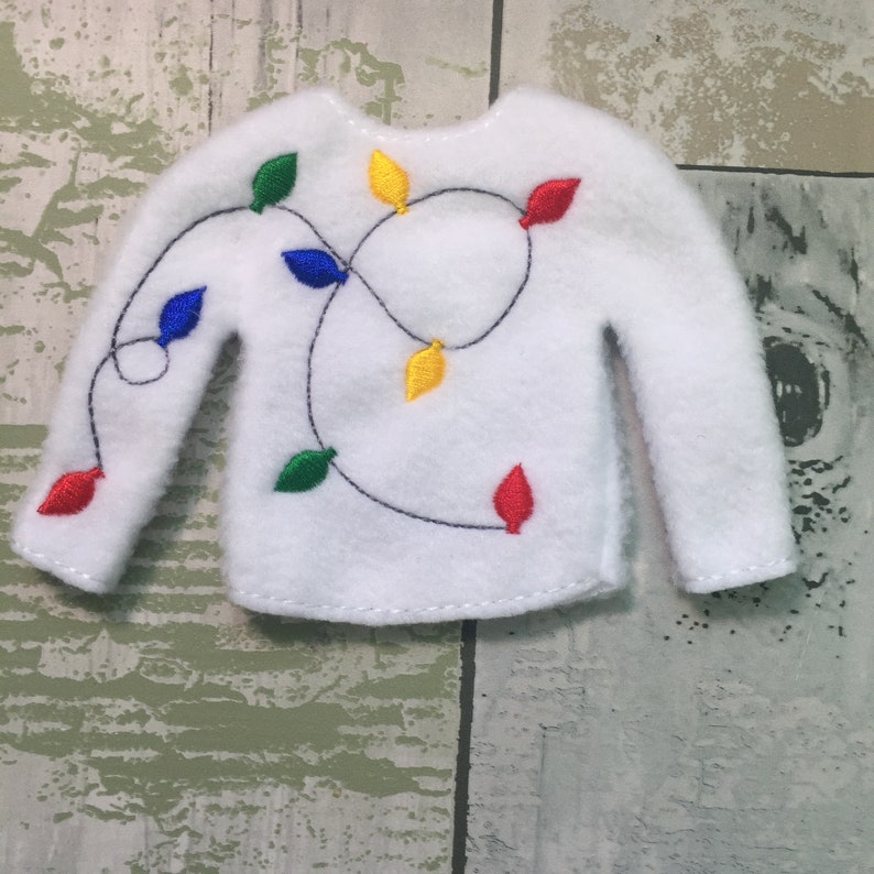 Christmas Light Bulb Elf Sweater Doll Sweater Elf Costume Etsy
