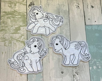 Horses Colouring Doll,  Reusable, Washable, Green, Children, Playtime, Quiet Time, Toddler, Kids,