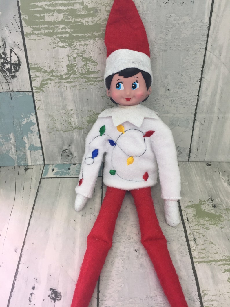 Christmas Light Bulb Elf Sweater Doll Sweater Elf Costume | Etsy