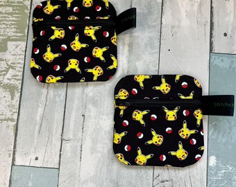 Cotton Zipper Pouch, Small Coin Wallet, 4.5x4.5 Inch Bag