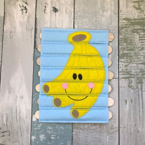 Banana Stick Felt Puzzle, Cute, Playtime, Quiet Time, Learning, Fine Motor Skills, Educational Toy, Preschool Toy