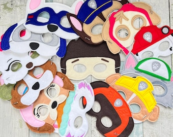 Cachorros serviciales, máscara infantil, juego de simulación, imaginación, disfraces, disfraz de Halloween, cesta de Pascua,