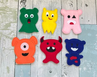 Monster Finger Puppets, Pretend Play, Imagination, Easter Basket, Road Trip, Kids, Quiet Time, Fun, Cartoon,