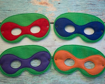 Hero in a Half Shell 2, Child's Mask, Pretend Play, Imagination, Dress Up, Halloween Costume, Photo Booth Prop, Cosplay, Toddler, Party