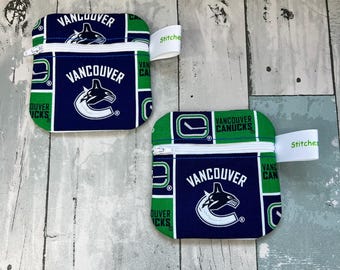 Cotton Zipper Pouch, Small Coin Wallet, 4.5x4.5 Inch