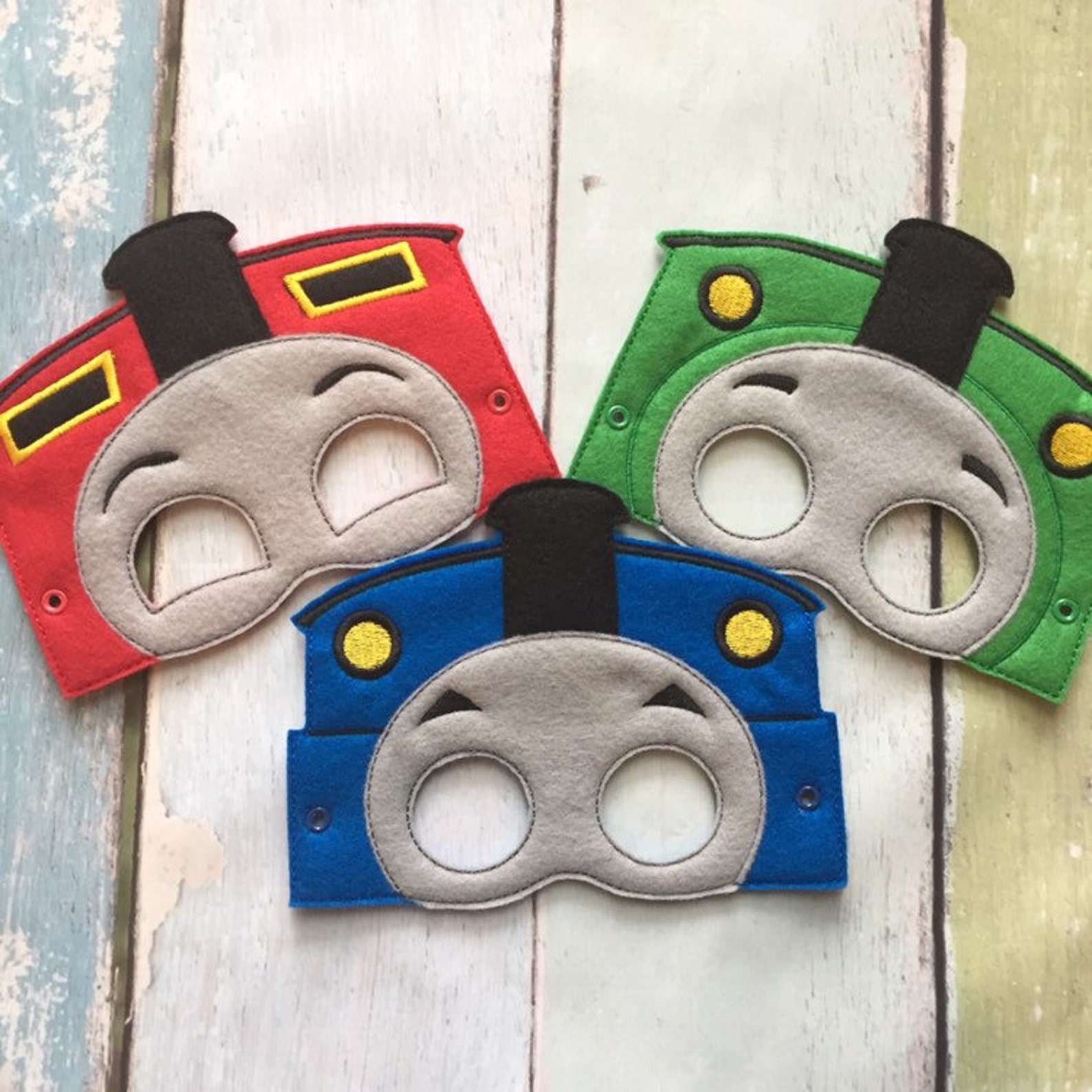 Trains Child's Mask Pretend Play Imagination Dress Up Etsy UK