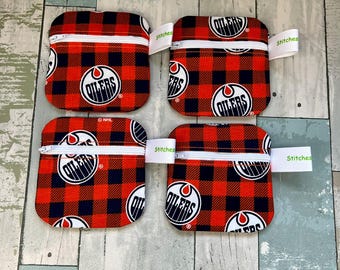 Cotton Zipper Bag, Coin keeper, Money, Wallet, Lunch Money, Credit Cards, Make Up, Gift Cards,  Small Zipper Pouch,