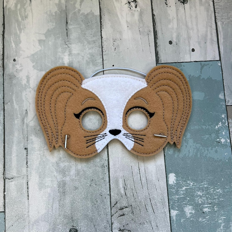 Cats Felt Animal Masks, Dress Up, Pretend Play Costume Mr Puppy Paws
