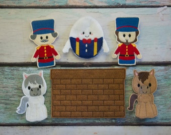Humpty Dumpty Finger Puppet,  Pretend Play, Imagination, Easter Basket, Road Trip, Kids, Quiet Time, Nursery Rhyme