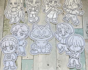 Shadow Wardens Colouring Dolls,
