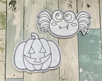 Halloween Colouring Dolls