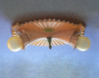 Antique  flush mount Starburst  Art Deco chandelier from 1920