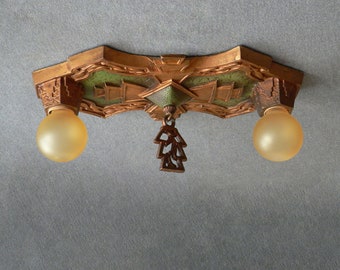 Antique Markel flush mount chandelier