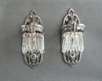 Antique pair of Art Deco sconces by Lincoln
