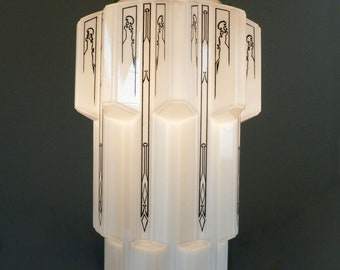 Antique Art Deco skyscraper chandelier