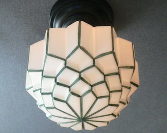 Antique fixed mount Art Deco chandelier