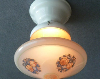 Antique flush mount Art Deco chandelier