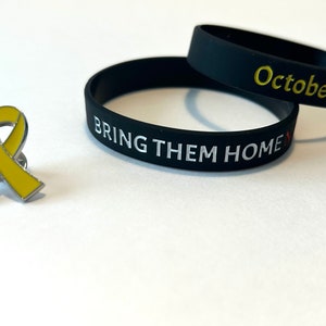 Yellow Ribbon Pin Hostage Awareness Metal Yellow Ribbon Awareness Brooch Pin Awareness Ribbon BRINGTHEMHOMENOW image 5