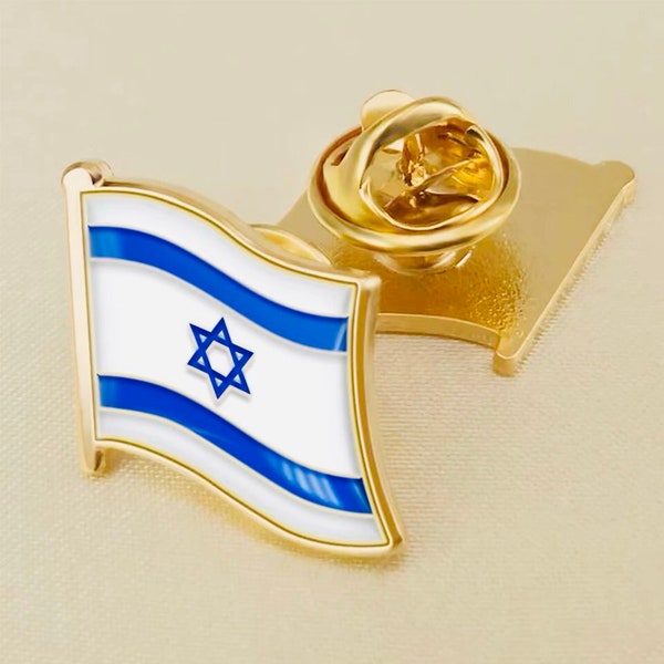 Israel Flag Pin, ISRAEL flag lapel Metal  Brooch Pin #ISTANDWITHISRAELI Stand with Israel pin, Am Israel Chai