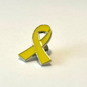 Yellow Ribbon Pin Hostage Awareness Metal Yellow Ribbon Awareness Brooch Pin Awareness Ribbon BRINGTHEMHOMENOW image 2