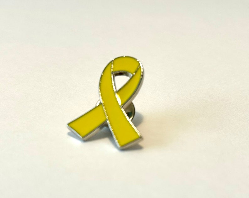 Yellow Ribbon Pin Hostage Awareness Metal Yellow Ribbon Awareness Brooch Pin Awareness Ribbon BRINGTHEMHOMENOW image 2