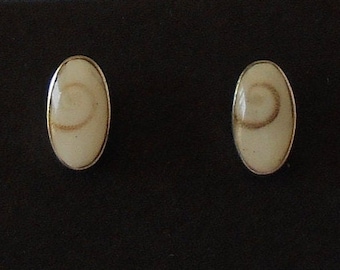 Handmade 925 Sterling Silver and shiva eye stud earring.