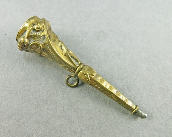 Antique Pocket Watch Key Winder Watch Chain Fob Pendant Steampunk Jewelry Antiques Collectible Jewelry