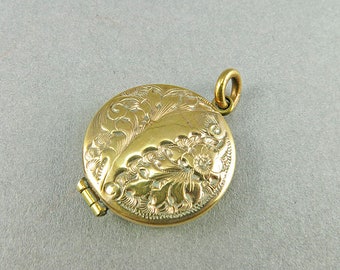 Antique Locket Pendant Picture Locket Round Locket Antique Collectible Gift For Her