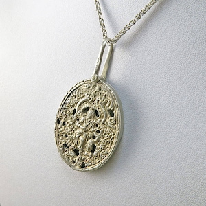 Antique Sterling Locket Pendant Victorian Jewelry English Hallmarked Silver Locket Old Pendant Locket Antique Collectibles