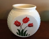 Vintage Fire King Tulip Anchor Hocking Vitrock Stovetop Grease Jar, NO LID, 1940 39 s