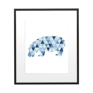 Geometrisch nijlpaard modern steekpatroon dier 6, kleurrijk gepatroneerd nijlpaardsilhouet, **Direct PDF downloaden**
