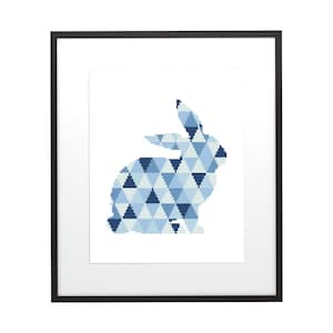 Geometrisch konijn modern steekpatroon dier 4, kleurrijk patroon konijn silhouet, **Direct PDF downloaden**
