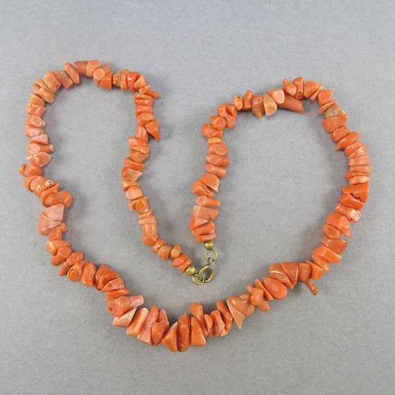 Vintage Coral Necklace Mediterranean Coral Beads … - image 3