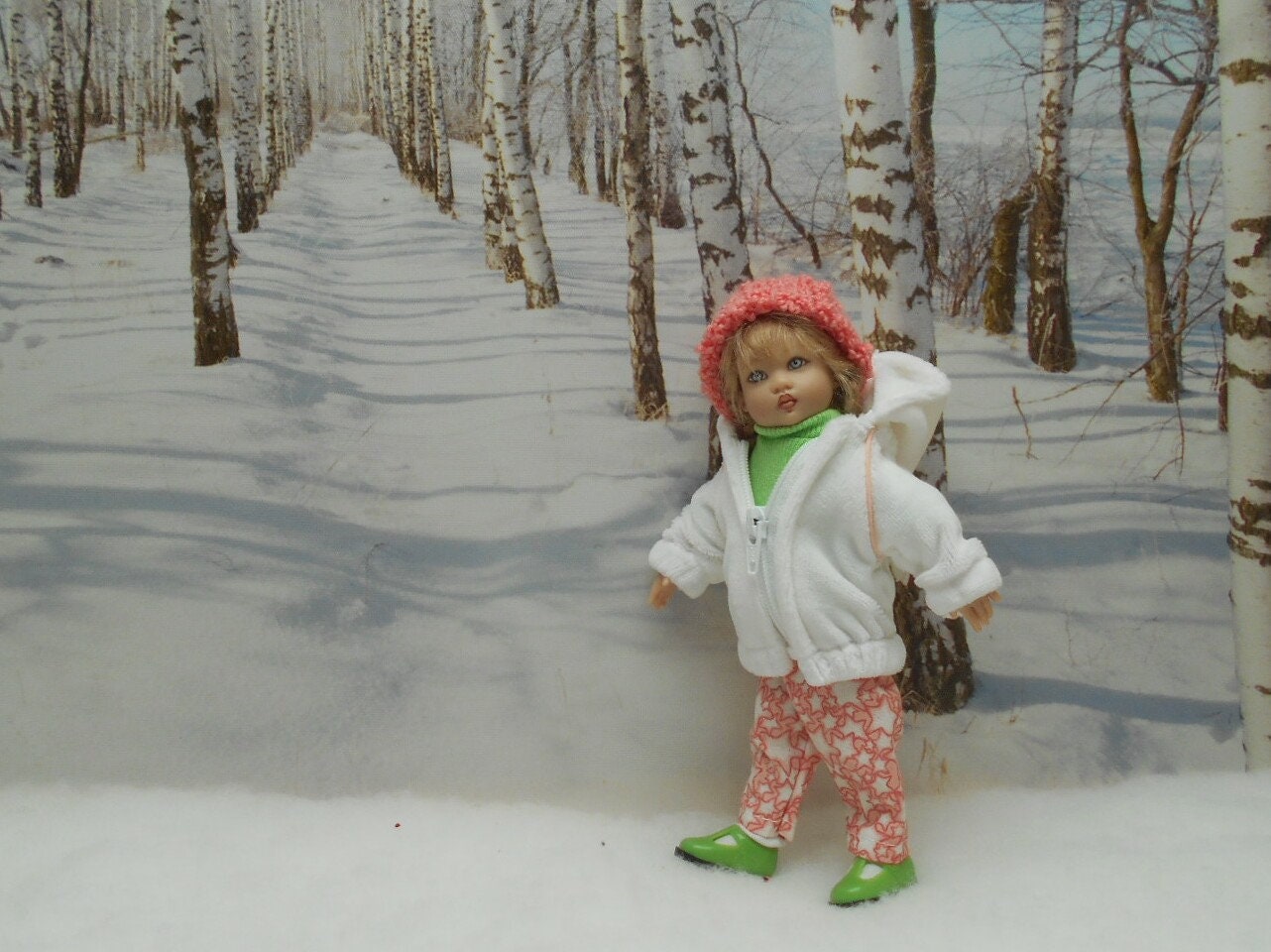White Velour Jacket Set to Fit 7.5 Inch Riley Kish Doll Etsy Canada
