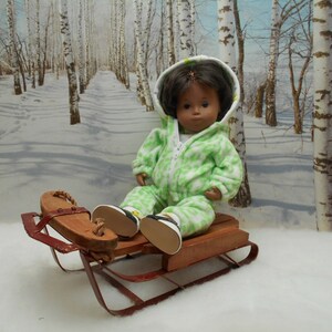 Green  Fleece Jacket Set to fit baby Sasha doll.