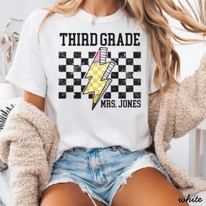 Third grade teacher comfort colors shirt, third grade custom name shirt,third grade shirt,third grade custom teacher shirt,custom teacher