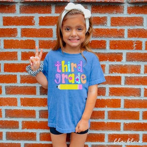 third grade shirt,back to school shirt,3rd grade shirt,third grade shirt for kids,first day of school girls, comfort colors third grade