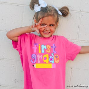 first grade shirt,back to school shirt,1st grade shirt, first grade shirt for kids,first day of school girls, comfort colors first grade
