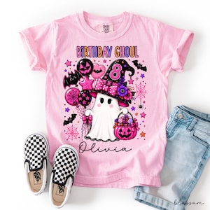 Eighth birthday girl Halloween shirt,ghost 8th birthday shirt,8th birthday ghoul shirt,Eighth ghost Halloween birthday girl shirt